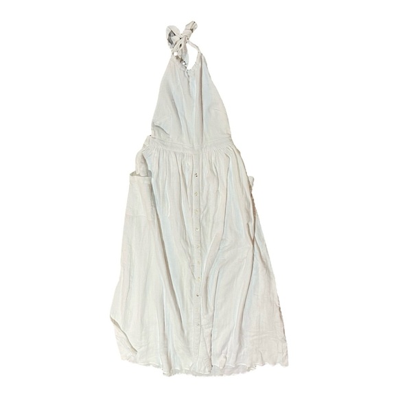 Mara Hoffman 100% Organic Cotton Halter Dress Gauzy Sz L NEW White - Picture 5 of 8